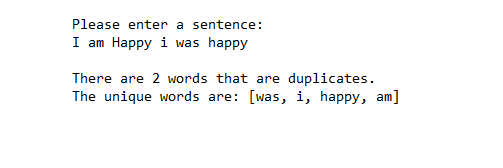 Write a Java program that calculates the number of duplicate words in
