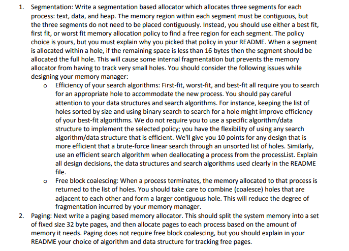  How would you write this in C? Segmentation: Write a segmentation