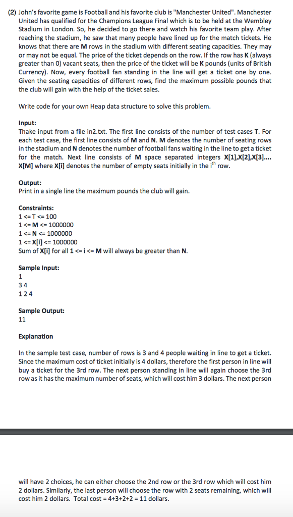 code in java and take input from a in2.txt (2) John's favorite