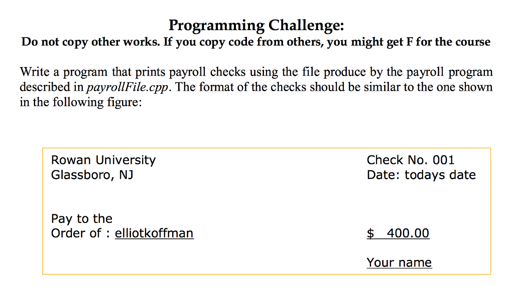 PayrollFile.cpp coding below: // File: Payroll.cpp // Creates a company employee