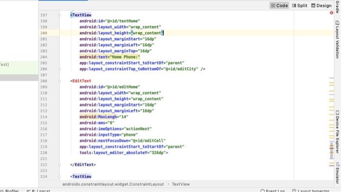 android studio next thing is i got 2 errors on edit text,