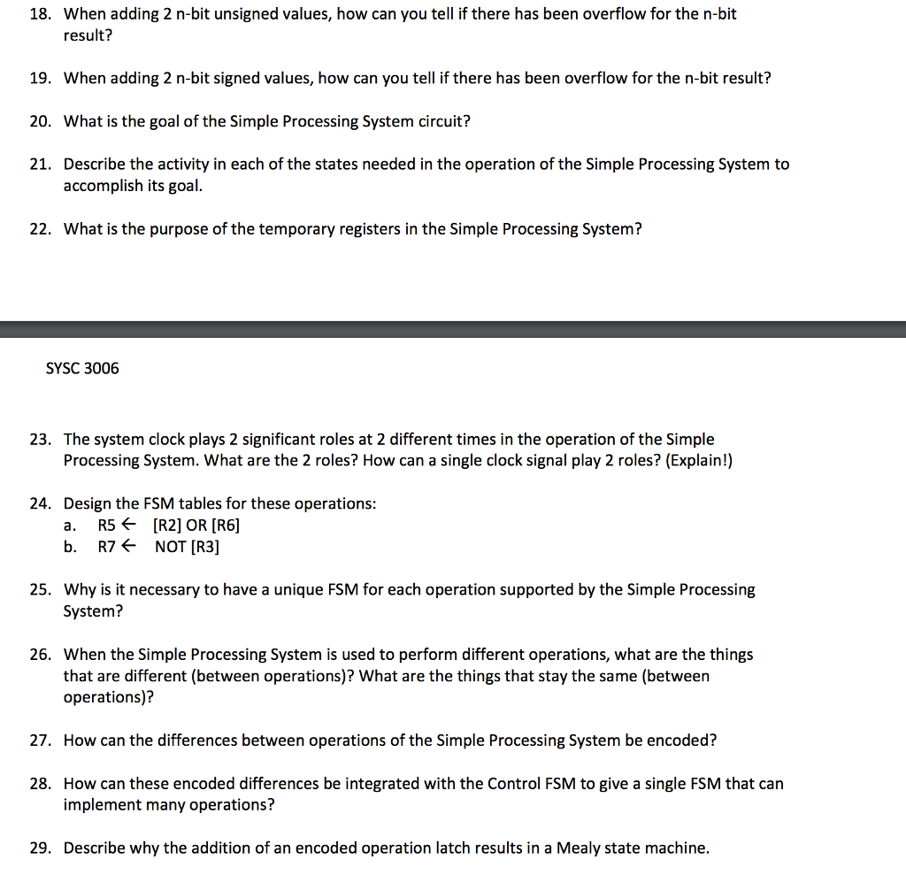  When adding 2 n-bit unsigned values, how can you tell if