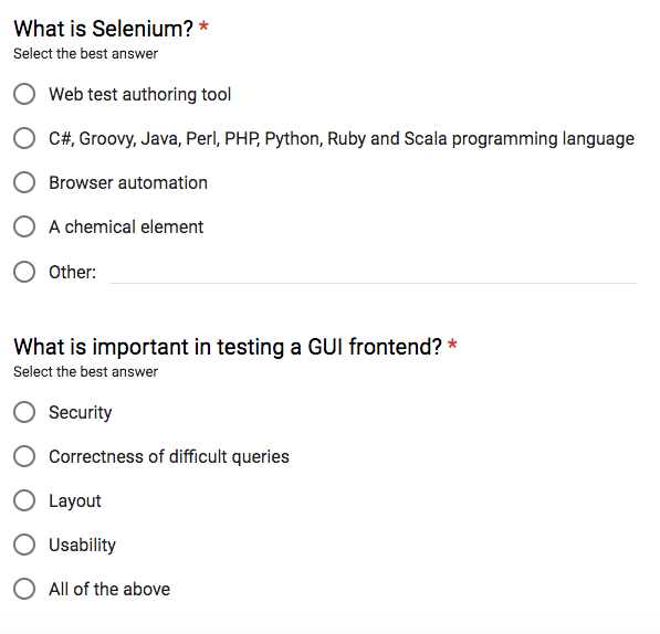 Need help! What is Selenium?* Select the best answer O Web test