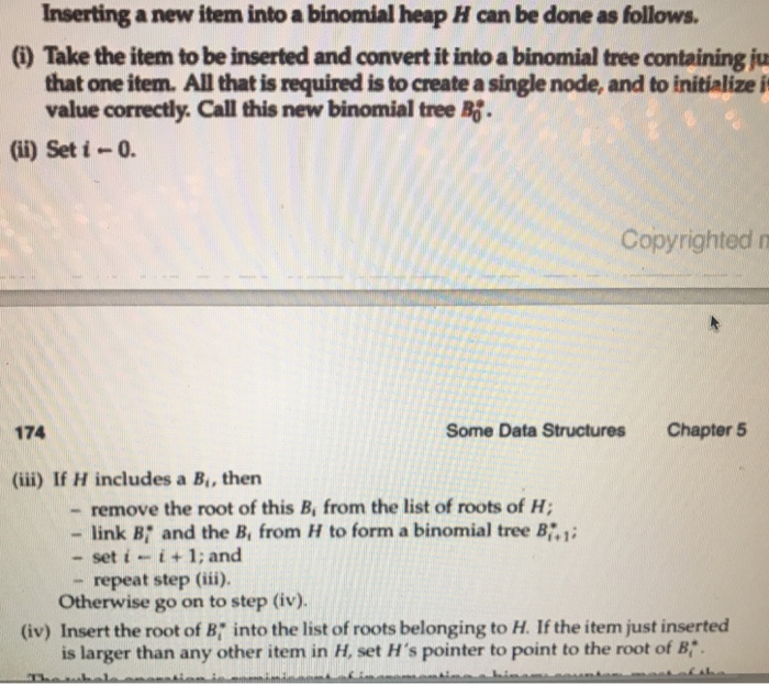 item into a binomial heap. fundamentals of algorithmics.pdf (page 200 of 530)