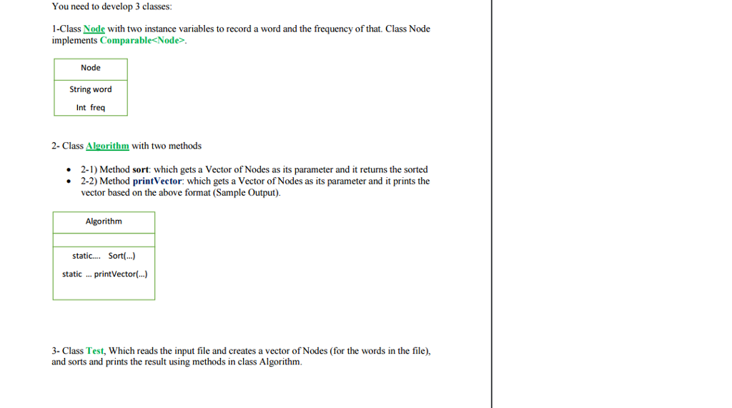 Write a java program that reads a file (input.txt) and produces a