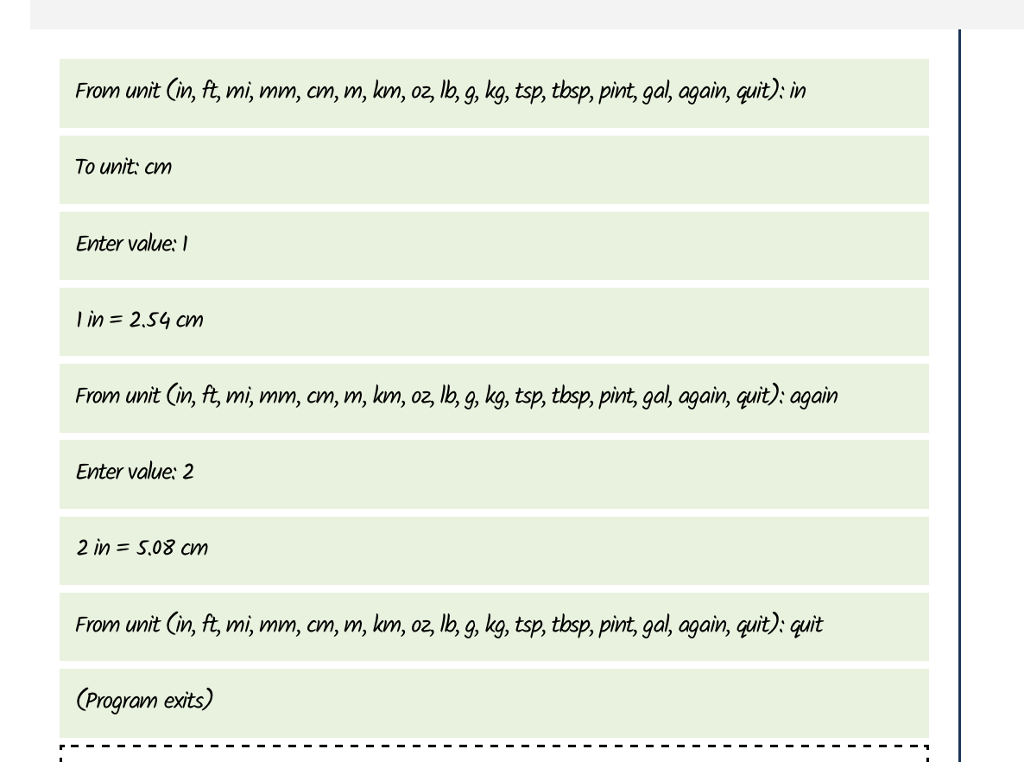  Complete the following program to implement the user interface of the