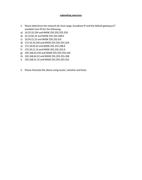 please help with this networking homework 1. Please determine the network 4D,