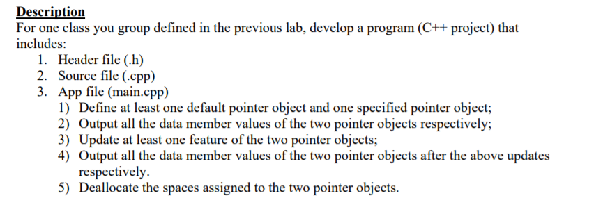 Pointers and Dynamic Memory Allocation IDLE Dev C++, A unique class is