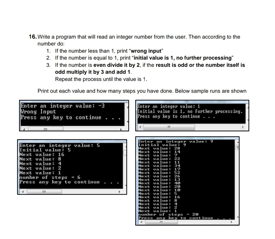  using c++ programs library 16. Write a program that will read