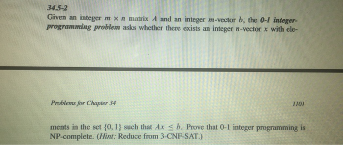  34.5-2 Given an integer m n matrix A and an integer