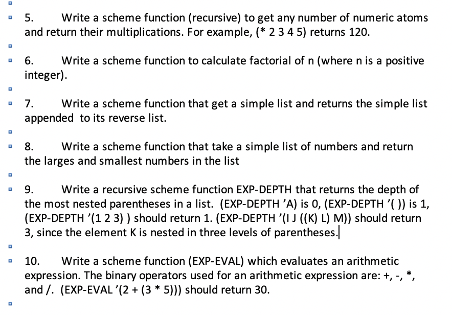  a 5 Write a scheme function (recursive) to get any number
