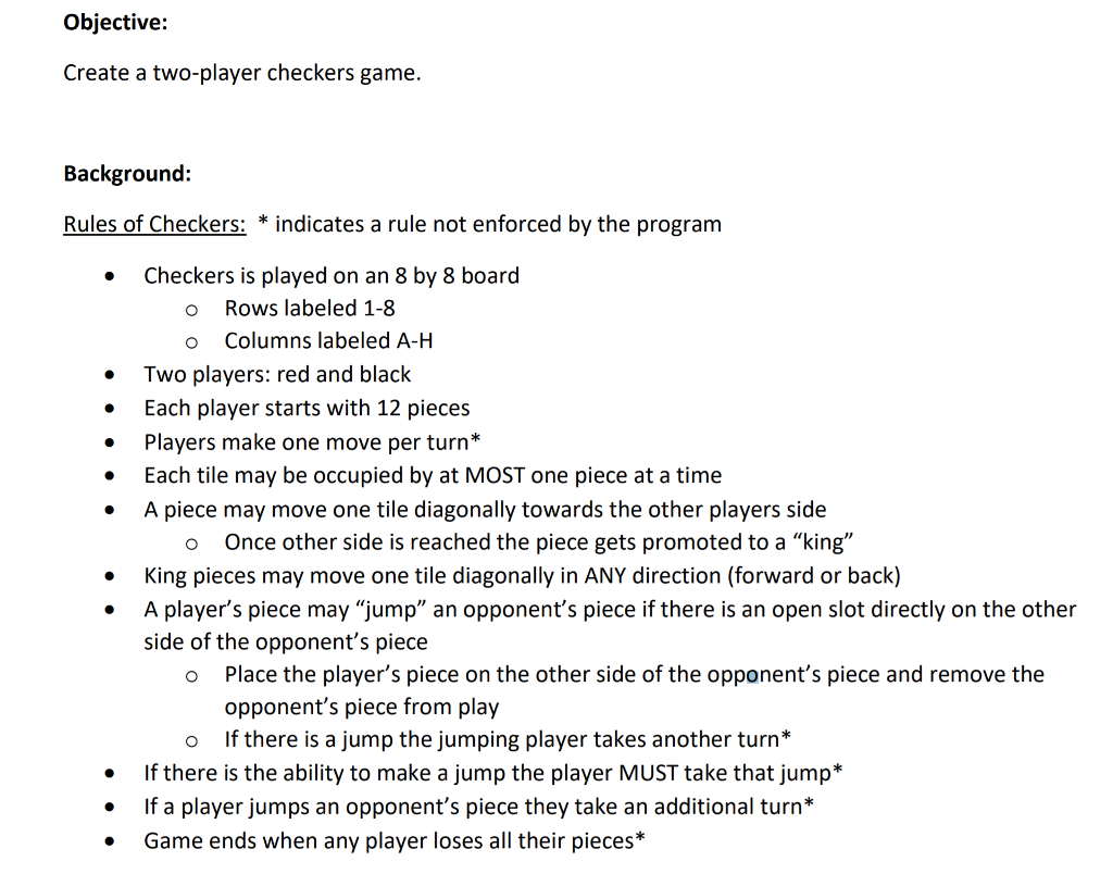 with the gameloop() and checkValidMove() methods. Only the main method can refer