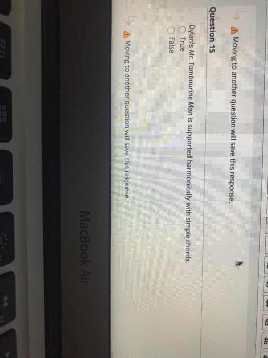  -> Moving to another question will save this response. Question 15