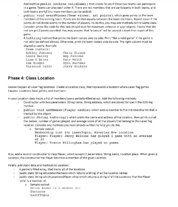 new ArrayList(); public Location(String name, String address) { this.name = name; this.address