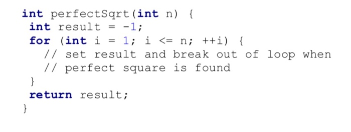 called isPerfectSquare that takes an integer and returns true if the given