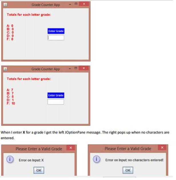 Below, JFrameExample is a simple JFrame Java Application. Your actual assignment is