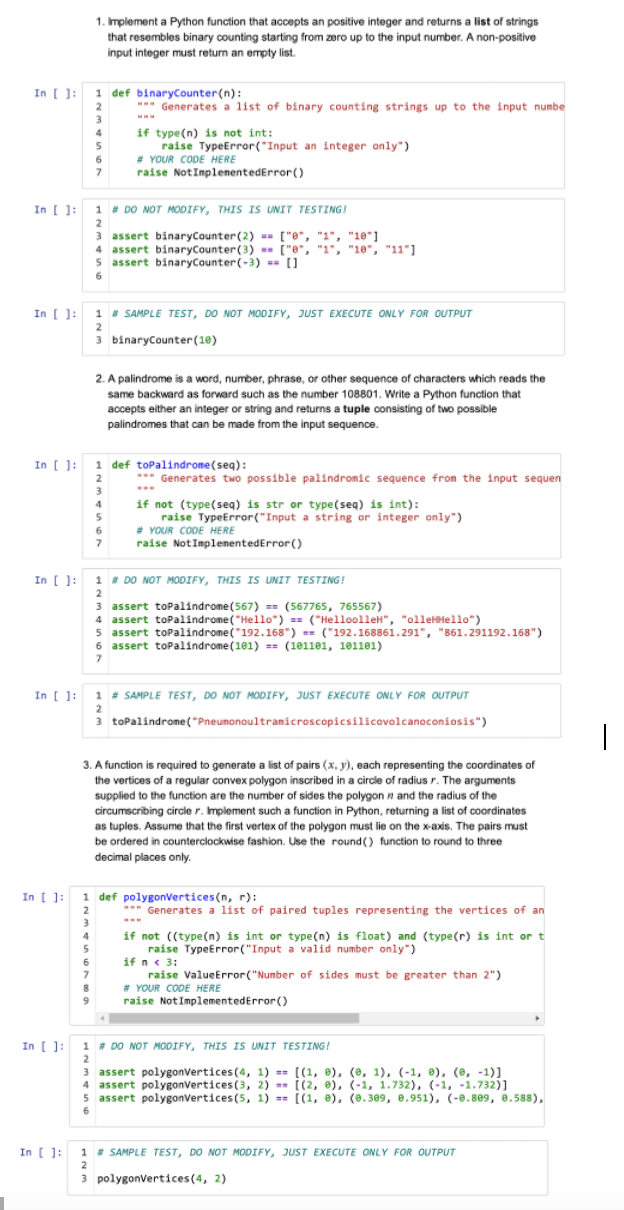  1. Implement a Python function that accepts an positive integer and
