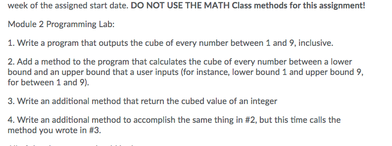 -PROGRAM MUST BE TYPED IN JAVA -ALL OF THE STEPS ABOVE SHOULD