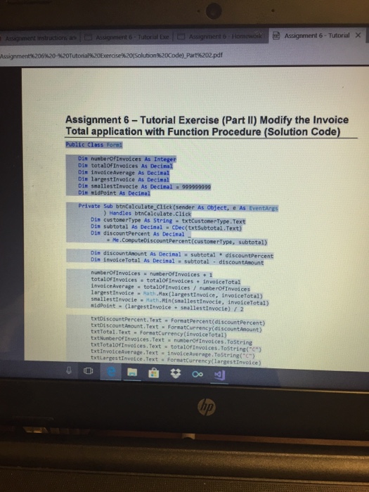  The pictures are the code in visual studio. The last pictures
