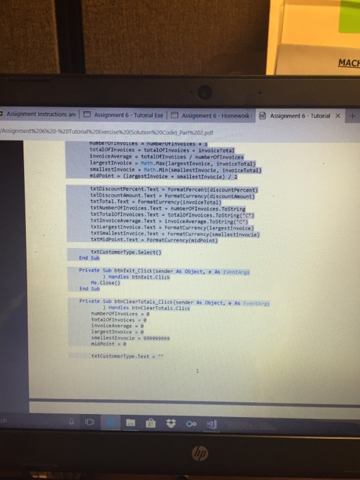 is the answers the comment that I need in the code. Please