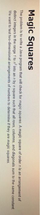  The check methods are below for modification Magic Squares The problem