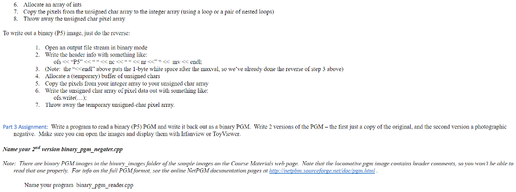 images Abinary PGM is very similar to the text-based PGMs we've been