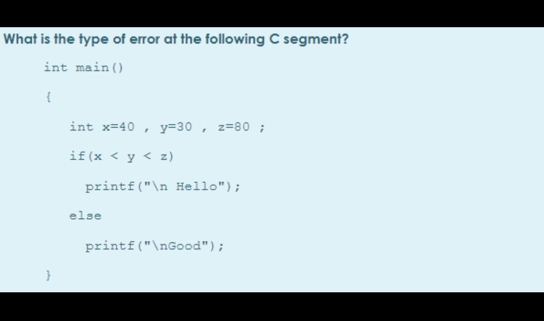 if-else statement (A and B are integers). switch (A) { case 1:
