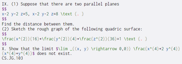IX. (1) Suppose that there are two parallel planes $$ X-2