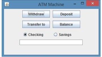 This project involves writing a program that implements an ATM machine. The