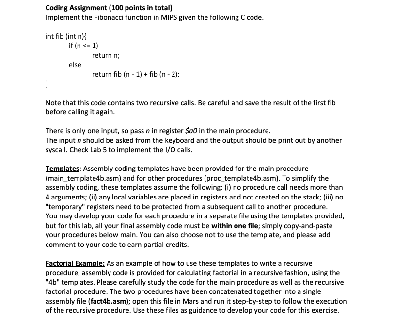 Needs to be done with MARS simulator Download link: http://courses.missouristate.edu/KenVollmar/MARS/download.htm (If text