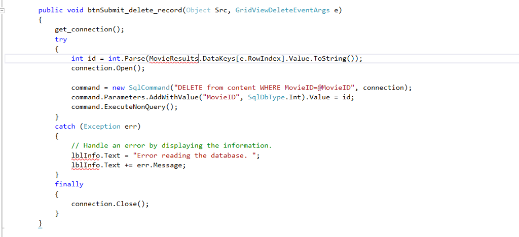 trying to implement an update and delete function but it does not