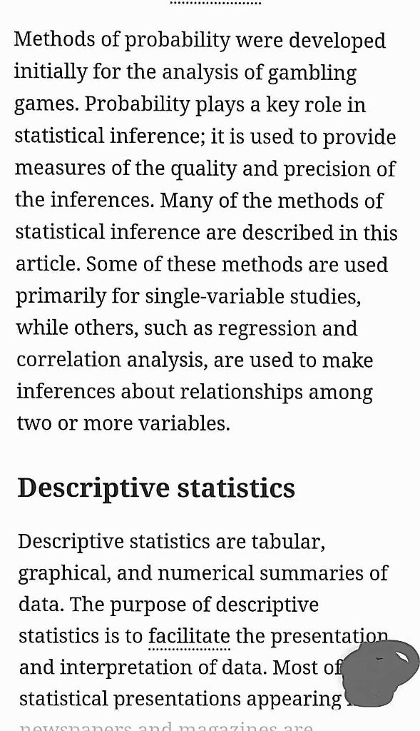 Computer science question solve Methods of probability were developed initially for the