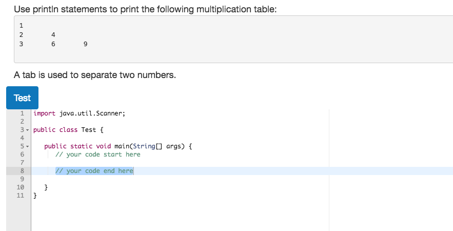 input from the keyboard. Test 1 import java.util.Scanner; public class Test f