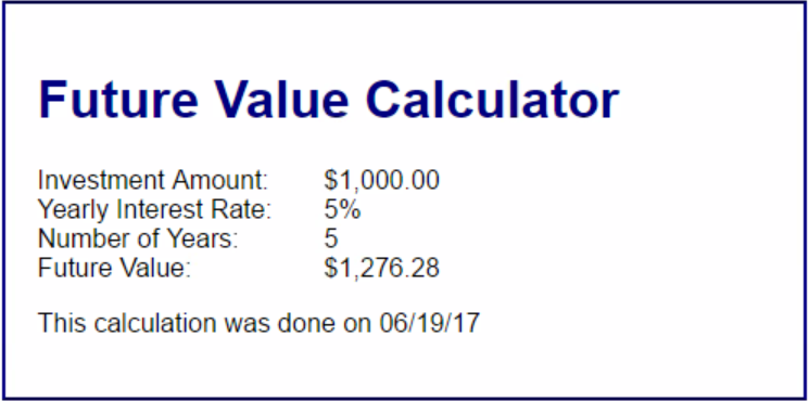 Modify the Future Value Application so it uses a persistent session to