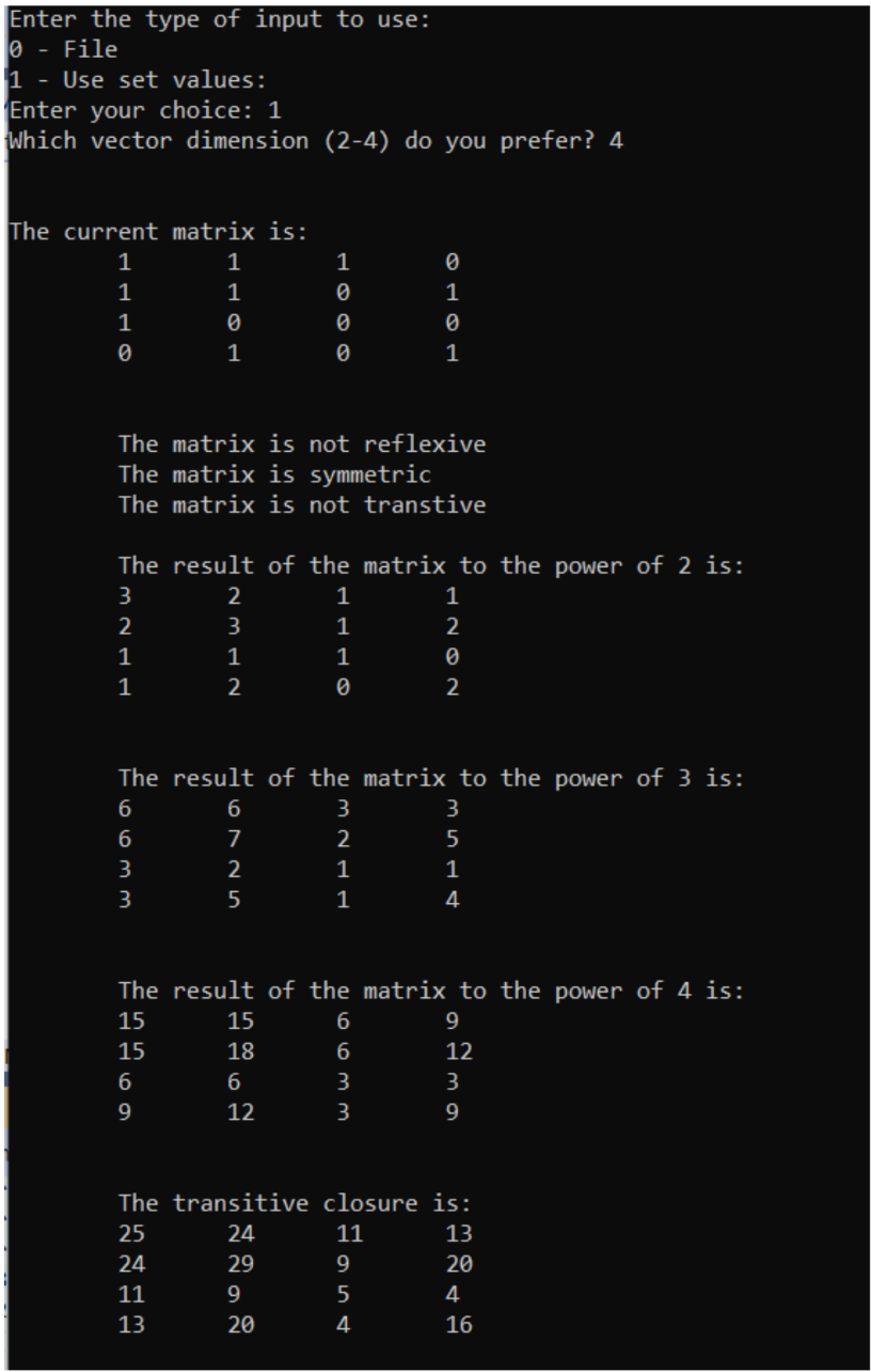 the 3 dimensions they prefer and use that matrix to see if