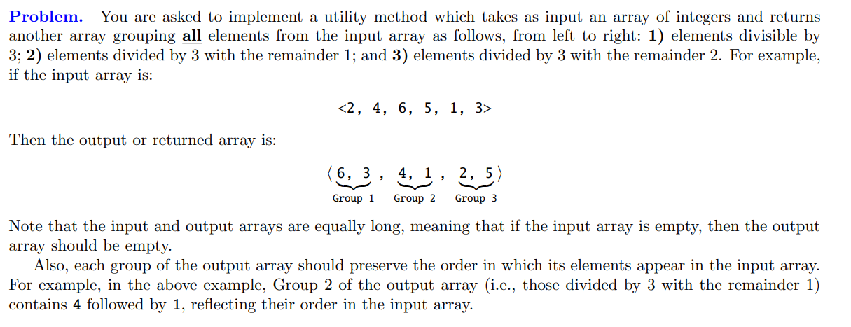 Code in java, Use Array and loops, not Arraylist. Problem. You are