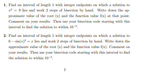 CODE IN MATLAB, BISECTION CODE (APPLIED NUMERICAL METHODS ) 1. Find
