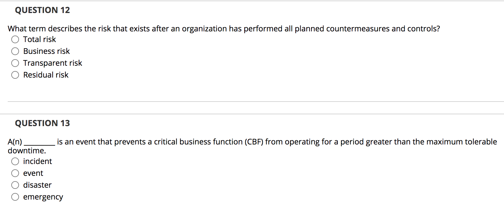 analysis (BIA) details the steps to recover from a disruption and restore