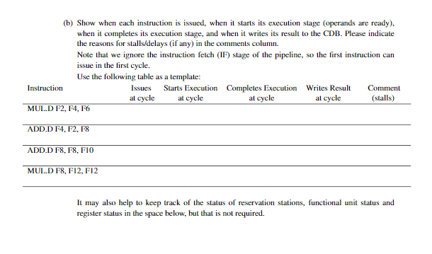 MUL.D F2, F4, F6 2 ADD D F4, F2, F8 : ADD.D