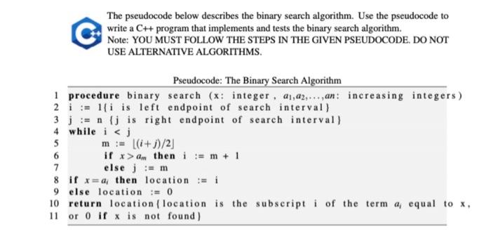  Please us this an example template to create binary search Function.