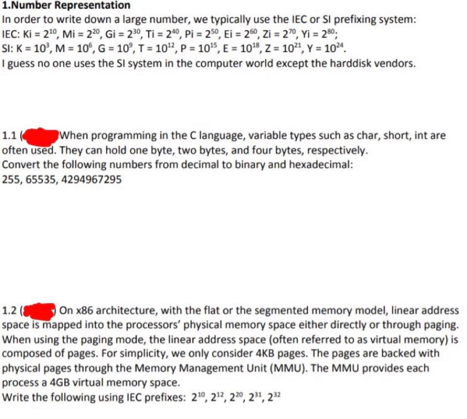 Please solve 1.1 & 1.2 1.1 When programming in the C language,