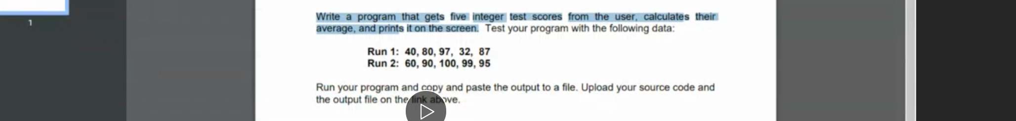 Our programming professor ask us to write an program about this question