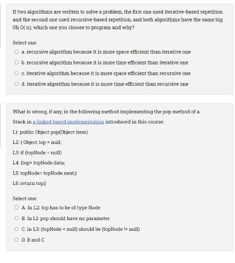 the picture below the queueNode queue is empty? freeNode Select one True