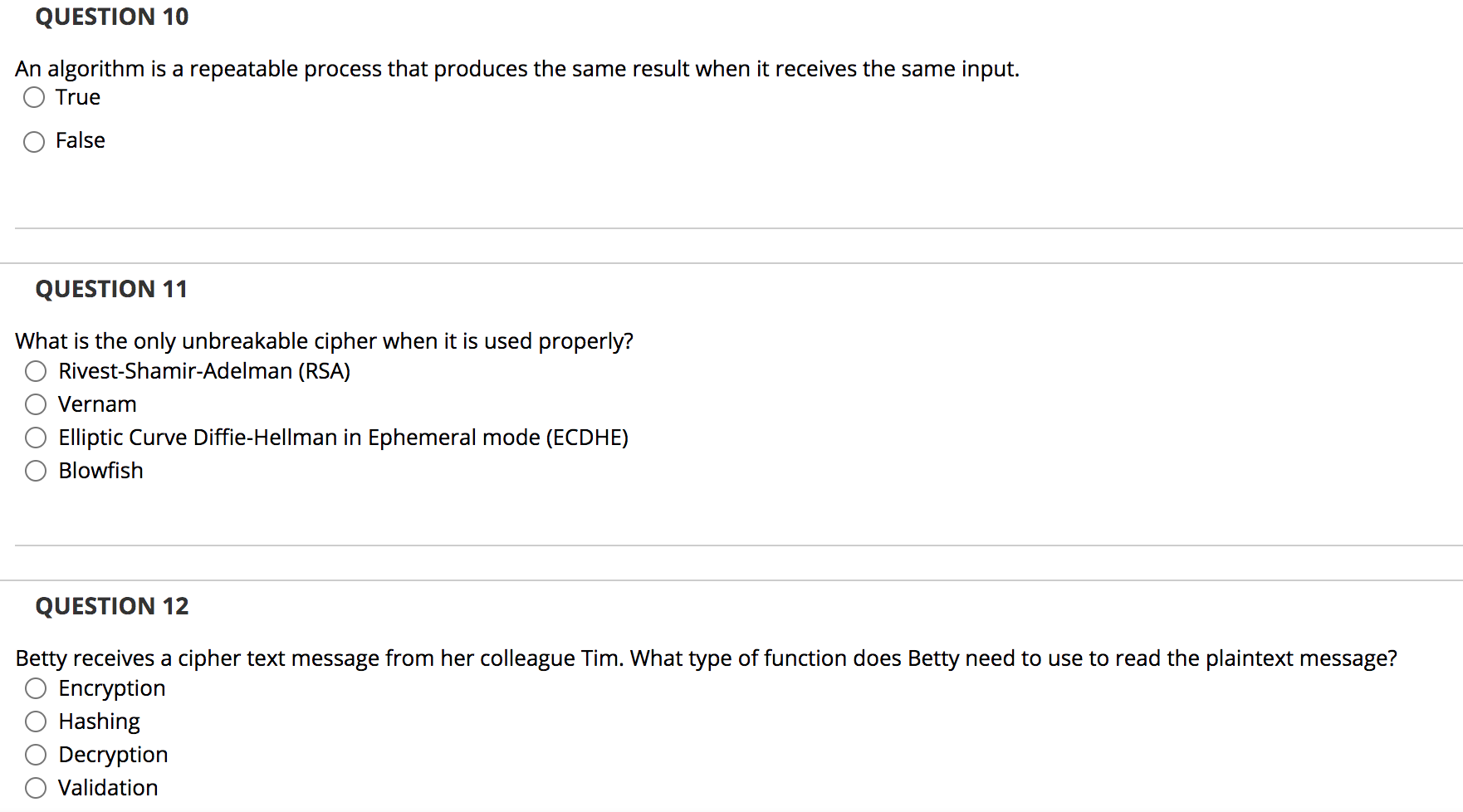 (CA) refers to a trusted repository of all public keys. True False