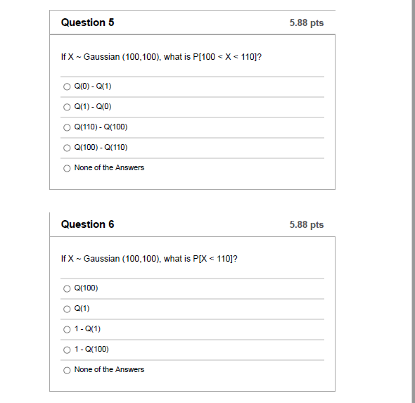 **python can i get a help? Question 5 5.88 pts If X-Gaussian