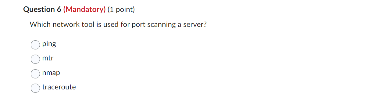 (1 point) A chief technology officer has tasked a security engineer to