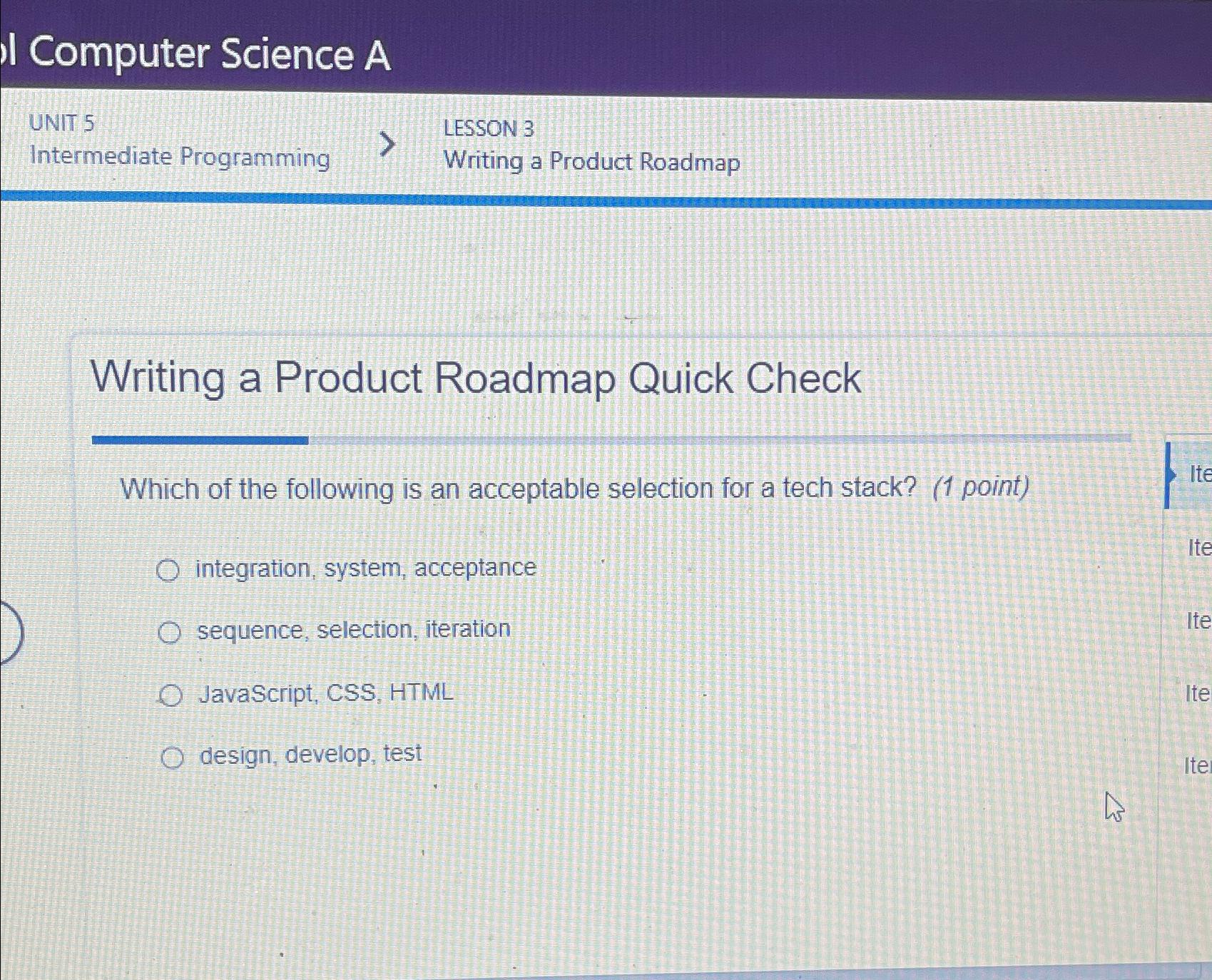  Computer Science A UNIT 5 LESSON 3 Intermediate Programming Writing a
