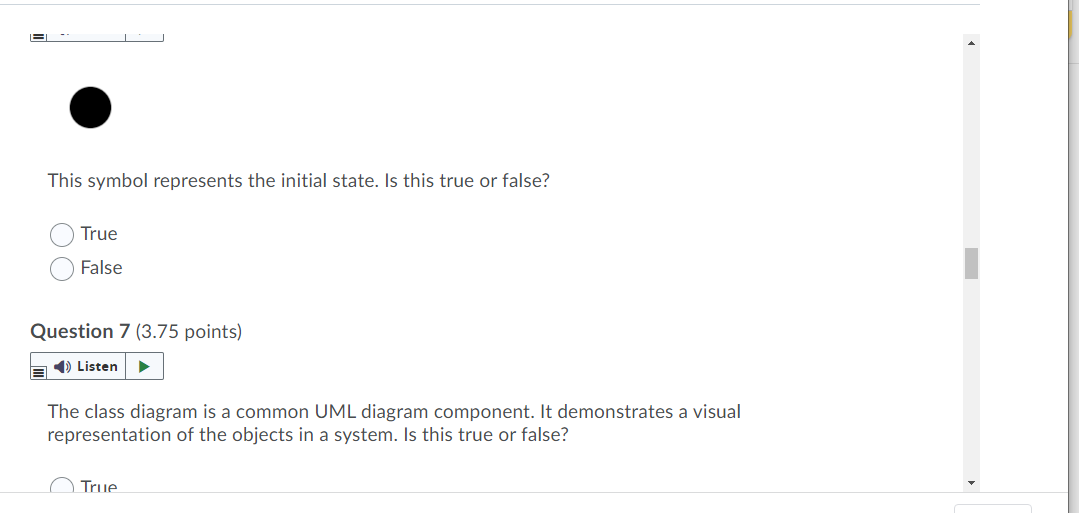 3 This symbol represents the initial state. Is this true or