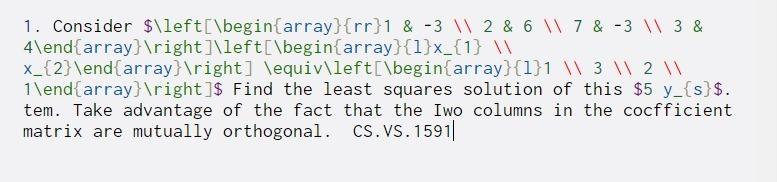  1. Consider $\left[\begin{array}{rr}1 & -3 12 & 6 7 & -3