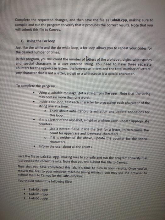 c++ with copyable link!!! please!! Complete the requested changes, and then save